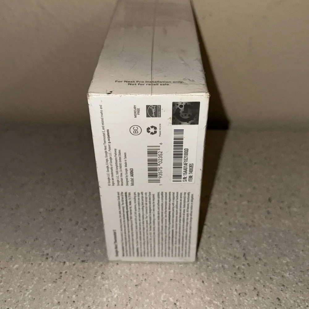 Google Nest Thermostat E Nest Pro Edition New in Box‎